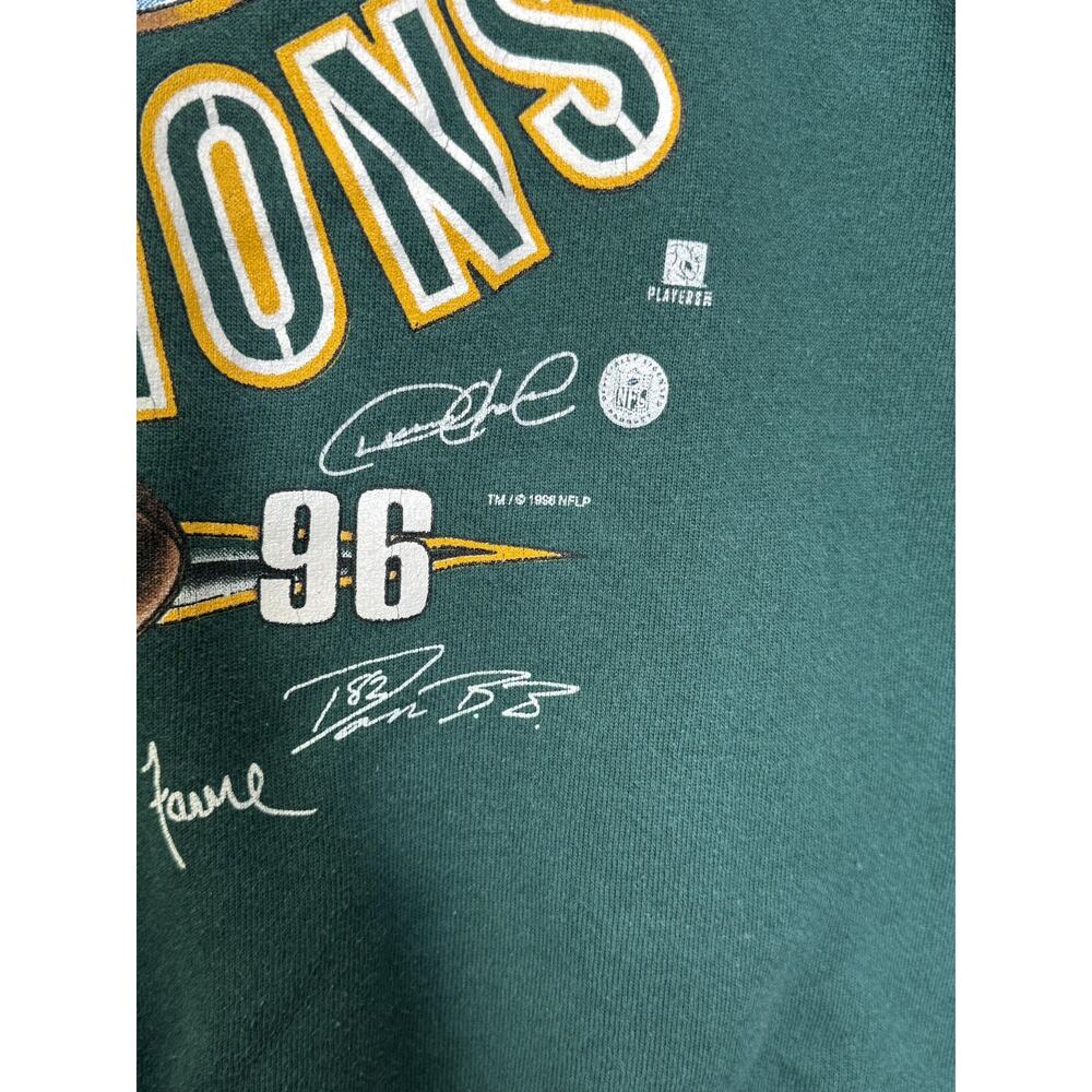 Vtg Green Bay Packers Sweatshirt Mens 2XL Green Crewneck NFL Football Delta 90s - Picture 8 of 12